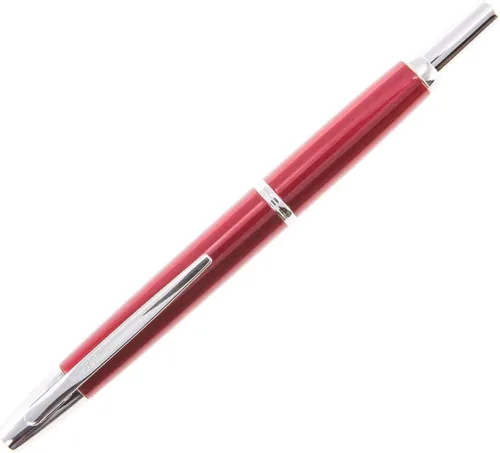 Miniatura 4 de Decimo pluma fuente retráctil, borgoña, rodio (Burgundy/Rhodium)