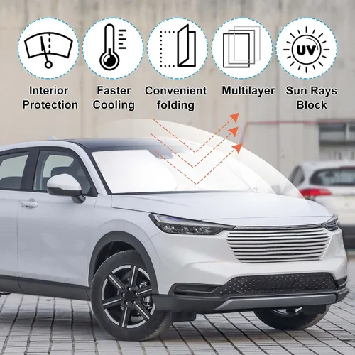 Miniatura 3 de Parasol plegable para parabrisas delantero de automóvil, ajuste personalizado para Honda HR-V 2023-2025 2026, bloquea los rayos UV, mantiene
