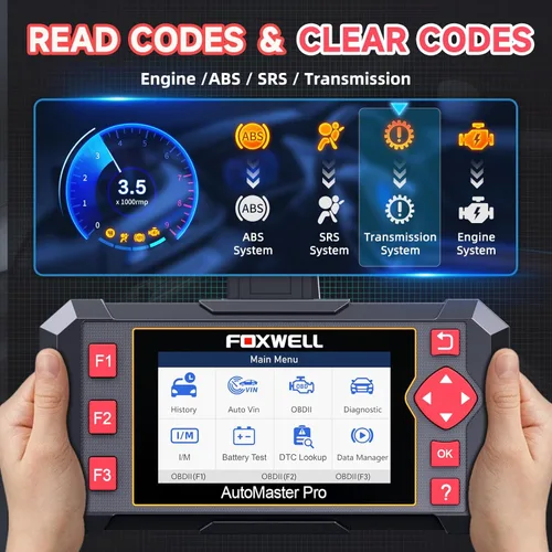 Miniatura 3 de FOXWELL Herramienta de diagnóstico del escáner OBD2 NT604, ABS/SRS/transmisión/comprobación del lector de código del motor para automóviles