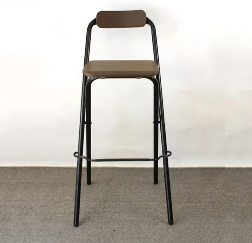 Miniatura 2 de Taburete de bar plegable moderno de acero para desayuno, asiento de plástico, sillas plegables para exteriores, silla de comedor impermeable