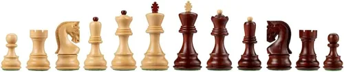Miniatura 2 de Bobby Fischer Zagreb - Juego de ajedrez de secuoya y boj con tamaño King de 3.75 pulgadas. Solo piezas de ajedrez de madera ponderadas de alta