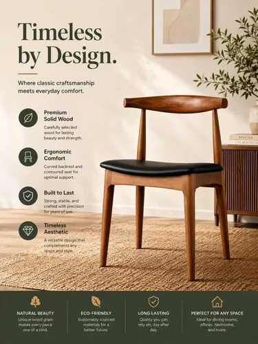 Miniatura 4 de 2xhome Juego de 2 sillas de comedor de madera maciza Asiento acolchado de piel sintética tapizado Silla de brazo moderna estilo granja