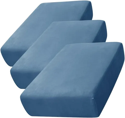 Miniatura 16 de CONRUSER Funda de cojín elástica de terciopelo suave, funda de cojín de felpa de terciopelo suave, funda de sofá, protector de muebles con parte