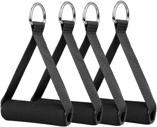 Bandas de resistencia de 4 piezas con asas de tracción, mango de espuma, equipo de fitness de repuesto para yoga, entrenamiento de fuerza