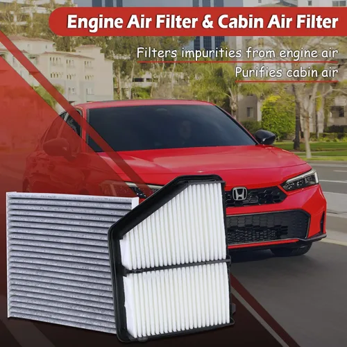 Miniatura 2 de Kit de filtro de aire de motor 17220-5BA-A00 y filtro de aire de cabina 80292-TF0-G01 Compatible con Honda Civic 2.0L de aspiración natural