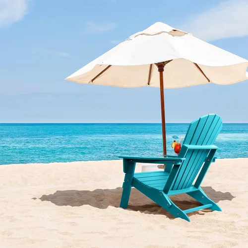 Miniatura 9 de FUNBERRY Silla plegable Adirondack, sillas de hoguera de HDPE para todo tipo de clima con portavasos para exteriores HDPE All Weather