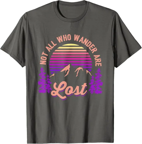 Miniatura 110 de Not All Who Wander Are Lost Vintage Mountains - Camiseta de senderismo, Negro, S