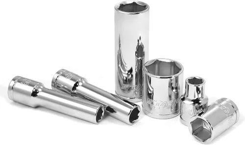 Miniatura 5 de Stark USA Llave de impacto SAE (5/16" a 3/4") y métrica (8 a 0.748 in) reversible de trinquete profunda y poco profunda, 6 puntos, trinquete, junta