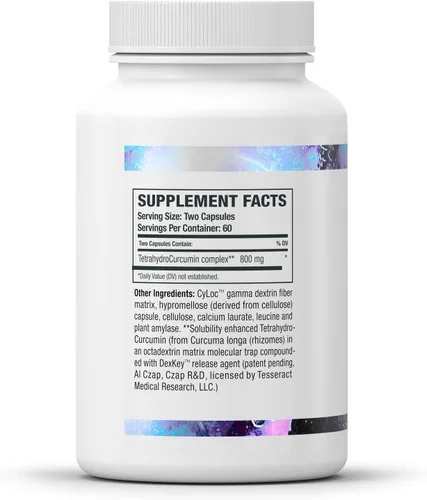 Miniatura 7 de TetraCumin - Suplemento de apoyo articular QR, metabolito de curcumina de cúrcuma de liberación rápida, suplementos articulares patentados