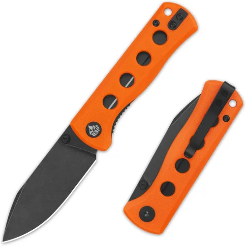 Miniatura 26 de QSP Canary Folder - Cuchillo plegable de bolsillo, hoja de 7.21 cm Sandvik 14C28N con acabado negro lavado a la piedra, mango G10 negro, bloqueo