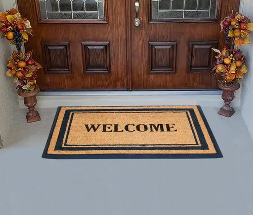 Miniatura 72 de A1HC Tapete para Puerta de Fibra de Coco Natural y Caucho, 30"x48" – Grueso, Duradero, Resistente, Anti-Desprendimiento, Resistente a