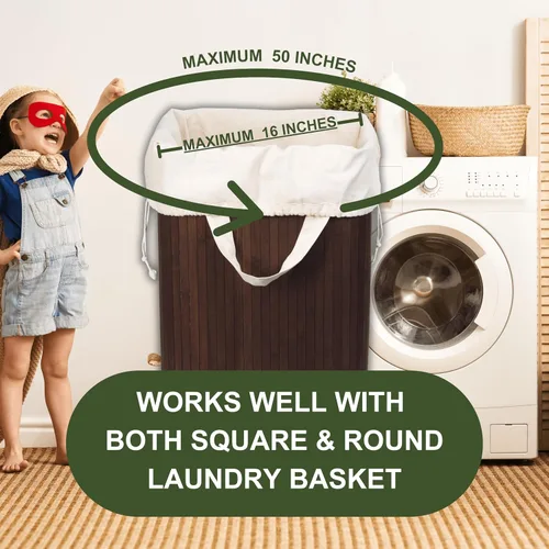 Miniatura 4 de Bolsas de lavandería para dormitorio universitario - Forro versátil y resistente para cesta de lavandería universitaria con cordón - Forro de cesta
