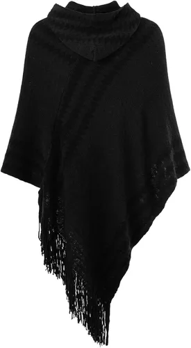 Miniatura 2 de Ferand Poncho suave con capucha para mujer