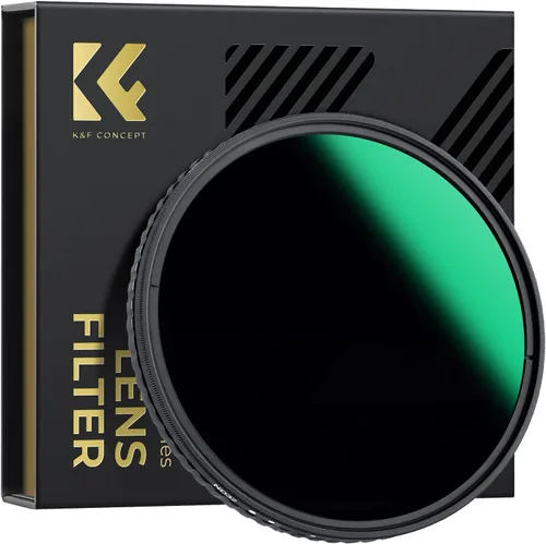 K&F CONCEPT Filtro de lente ND variable de 2.441 in ND32-ND512 (5-9 paradas) Filtro de lente de densidad neutra ajustable con 28 recubrimientos