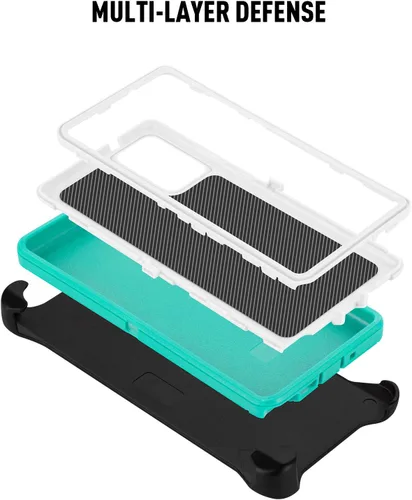 Miniatura 6 de Funda para Galaxy Note 20 con clip para cinturón, protección contra caídas, cuerpo completo, resistente, a prueba de golpes, caídas y polvo, funda