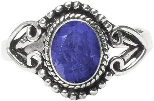 Miniatura 2 de Anillo de gemas, anillo de plata, anillo hecho a mano con superposición de plata, joyería bohemia, anillo de plata para mujeres y niñas de todas