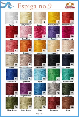 Miniatura 4 de N° 9 - 100% Cordón de Hilo de Nylon Omega para Tejer y Crochet - 01 Blanco