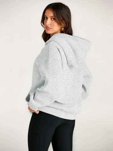 Miniatura 4 de EFAN - Sudadera con capucha para mujer - Sudadera de vellón sobredimensionada con mangas largas para otoño e invierno, ropa de moda inspirada