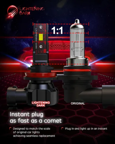 Miniatura 2 de Bombilla H4, bombillas antiniebla H4/9003 de 6500 K, blanco xenón extremadamente brillante, inalámbrica, sin ventilador, apta para Tacoma 1997-2015