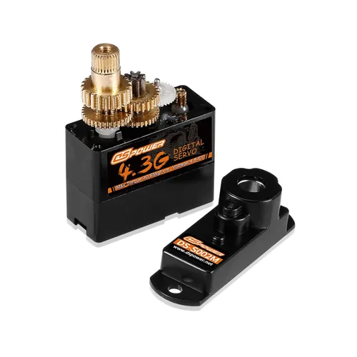 Miniatura 3 de 2 mini servos 4.3G, servomotor micro digital a control remoto, engranaje de metal, servos de dirección sin núcleo para helicóptero de ala fija