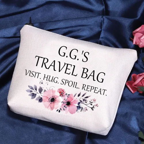 Miniatura 2 de POFULL Regalo GG para abuela, bolsa de viaje de G.G.'S, bolsa de viaje para visitar, abrazo, repetición, bolsa de cosméticos de viaje, regalo