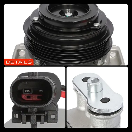 Miniatura 9 de A-Premium Compresor A/C con embrague compatible con Buick Regal 2.4L 2012, polea de 5 ranuras