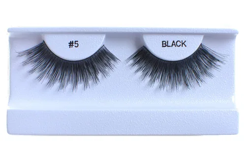Miniatura 26 de 10 pares de pestañas postizas 100% cabello humano negro natural #99 negro (Black-99)