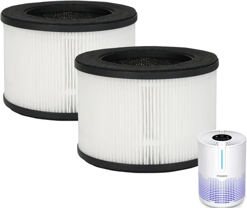 Miniatura 3 de MOOKA Purificadores de aire M01 para dormitorio y hogar, 430 pies cuadrados con 2 filtros adicionales, filtro HEPA H13, pequeño purificador de aire