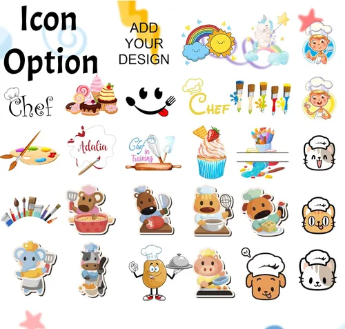 Miniatura 3 de Delantal personalizado para niños con bolsillo para nombre, sombrero de chef personalizado y delantal para cocina, cocina, hornear, pintura