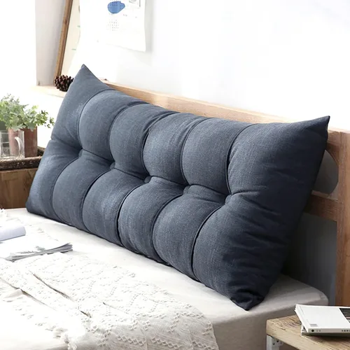 Miniatura 10 de Almohada rectangular grande para cabecero, almohada de apoyo largo para lectura, cojín lumbar perfecto para cama de día y litera, almohada