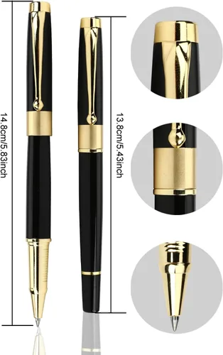 Miniatura 6 de YIVONKA - Bolígrafo de repuesto negro, línea de lujo de 0.5 mm, el mejor set de regalo de bolígrafo para hombres y mujeres profesionales