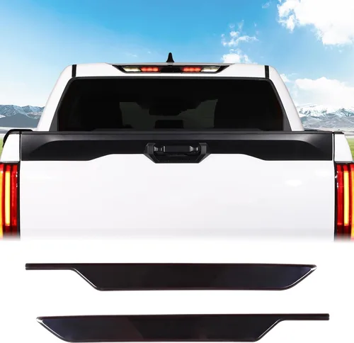 Miniatura 8 de Aunginsy Cubierta de luz trasera de automóvil compatible con Toyota Tundra 2022-2026, cubierta de carcasa de luz trasera ahumada, cubierta