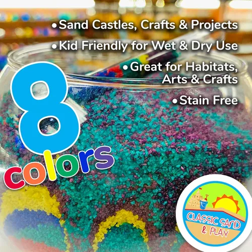 Miniatura 5 de Arena clásica de color negro Sand and Play, bolsa de 20 libras, natural y no tóxica, divertida húmeda y seca en interiores y exteriores, caja
