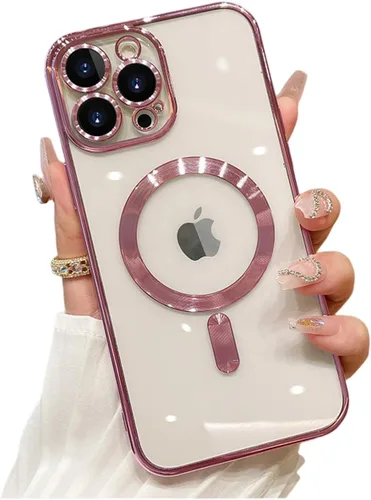 Miniatura 58 de Funda magnética para iPhone 12 Pro Max transparente compatible con MagSafe Funda protectora de lente de cámara integrada para iPhone 12 Pro Max