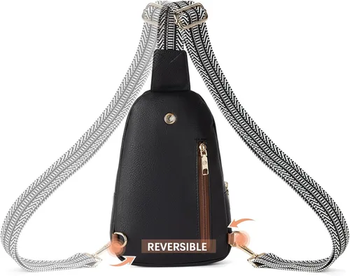 Miniatura 7 de BOSTANTEN Bolso bandolera pequeño para mujer, bolso cruzado de cuero, riñonera, bolsa de pecho para viajes