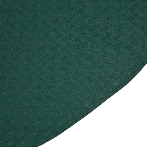 Miniatura 2 de Violet Linen Christmas Novelties - Manteles jacquard de poliéster con patrón de rayas acanaladas, 70 pulgadas, redondos, color verde
