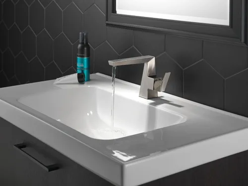 Miniatura 2 de Grifo de baño de una sola manija Lumicoat Acero inoxidable