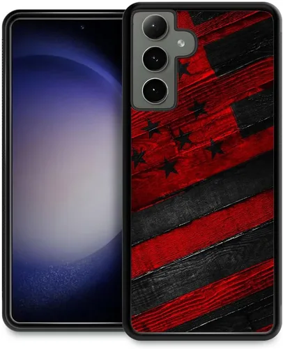 Miniatura 37 de DJSOK Funda compatible con Samsung Galaxy S22 Ultra, diseño con patrón de parachoques trasero, esquinas reforzadas contra arañazos, esquinas Bandera