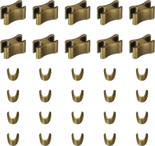 Miniatura 13 de uxcell 10 juegos de retenedores deslizantes con cremallera, topes superiores #3 y topes inferiores para bolsos, abrigos, chaquetas, cremalleras Tono