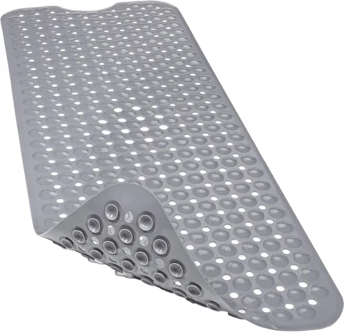 Miniatura 10 de Alfombrillas para bañera y ducha, 40x16 pulgadas extra grandes, antideslizantes, suaves, para bañera con ventosas y agujeros de drenaje