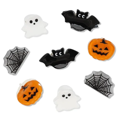 Miniatura 11 de Pinzas para el cabello de Halloween para mujeres y niñas, lindos murciélagos de telaraña, pinzas para el cabello, agarre fuerte, antideslizante