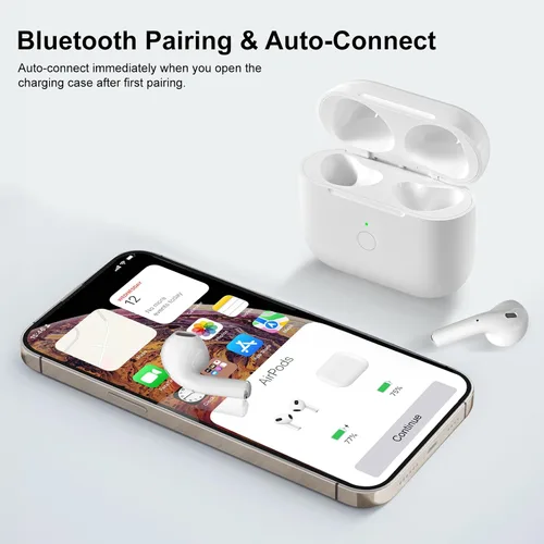 Miniatura 2 de Funda de carga inalámbrica compatible con AirPod de 4ª generación, funda de cargador Air Pod 4 de repuesto con botón de sincronización