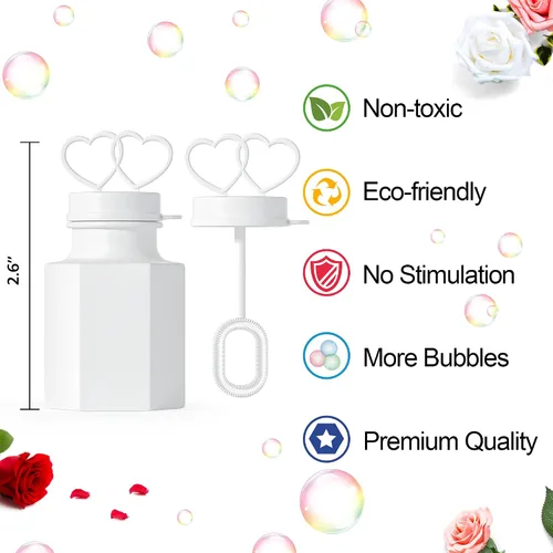 Miniatura 3 de INSCRAFT Paquete de 168 burbujas de boda, recuerdo de fiesta a granel para boda, aniversario, compromiso, novia, celebración, día de San Valentín