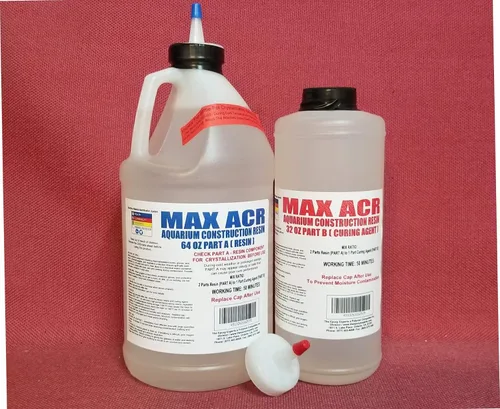 Resina epoxi segura para acuario uso en agua fresca o salada -MAX ACR A/B Kit de 96 onzas para recubrimiento, fundición, sellado, pegado, resina de