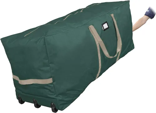 Miniatura 2 de ProPik Bolsa de almacenamiento rodante para árbol de Navidad, se adapta a árboles desmontados de hasta 9 pies de altura, 28 x 16 x 60 pulgadas, Verde