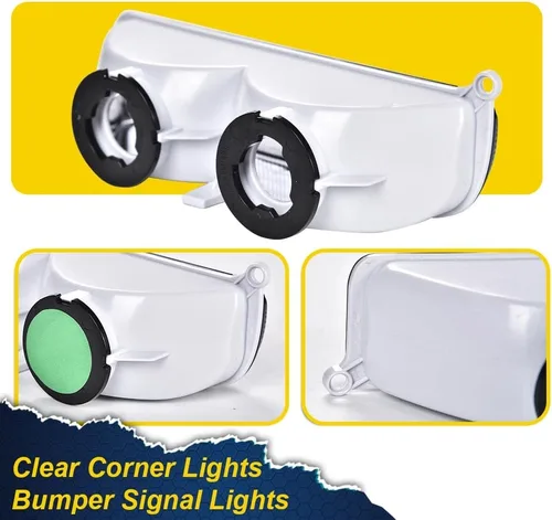 Miniatura 8 de G-PLUS Luces de esquina y luces de señal de parachoques compatibles con Jeep Cherokee XJ 1997-2001, 4 piezas