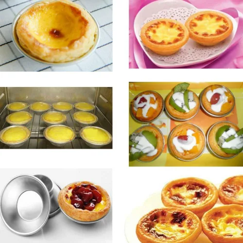 Miniatura 4 de AKOAK Molde para tarta de huevo, resistente al calor, antiadherente, de aluminio, mini pastel, magdalenas, pasteles, galletas, pudín, gelatina