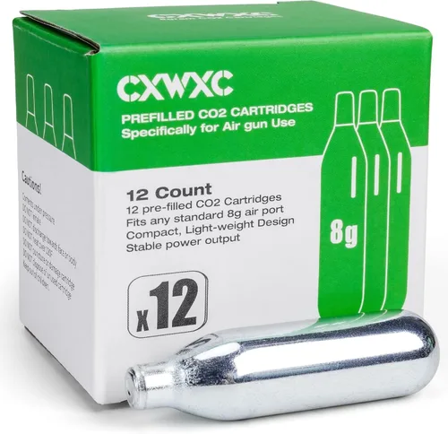 Cartuchos de CO2 de 8 gramos / 12 gramos / 88 gramos para Paintball - Cartuchos de CO2 para Airsoft, Pistola de Aire, Pistola de Pimienta P2P HDP 50