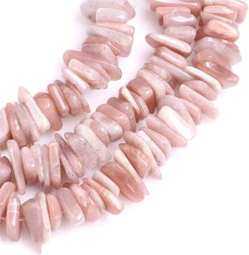 Miniatura 3 de Cuentas de punta de diente de piedra natural natural perforadas para hacer joyas de 15 pulgadas (0.394 x 0.591 in)
