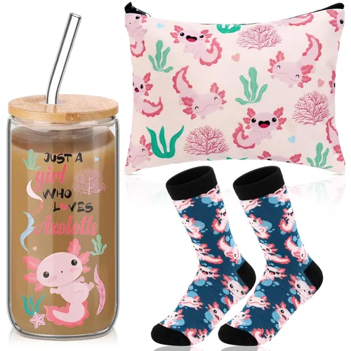 Miniatura 13 de Layhit Capybara - 3 piezas de regalos para mujeres, regalo de agradecimiento de 16 onzas, bolsa de maquillaje cosmética, calcetines lindos, regalo